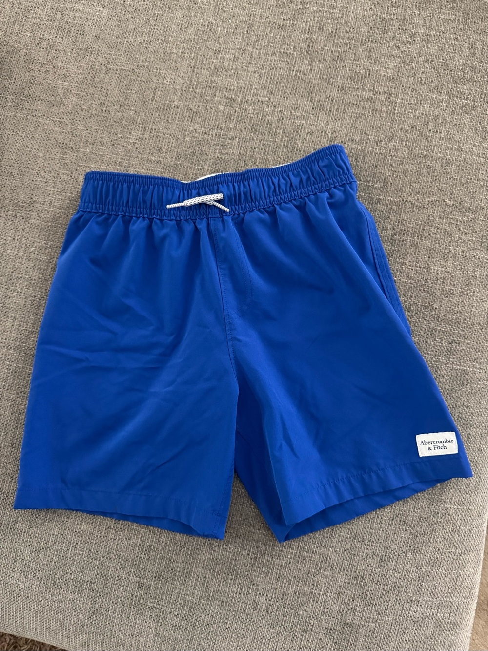 Abercrombie & Fitch White Lined Kids Swim Shorts